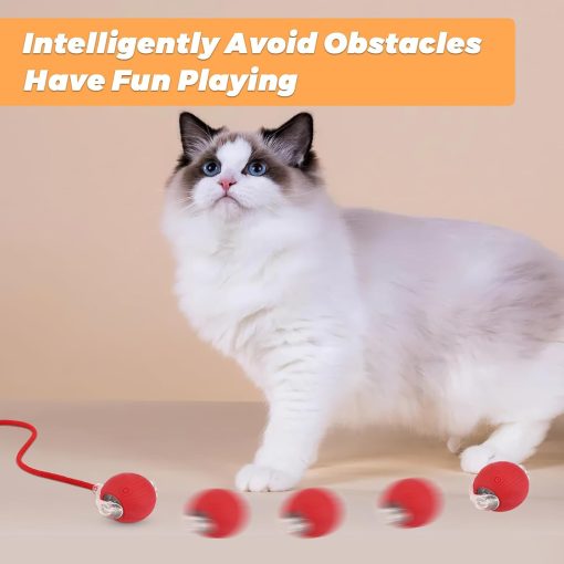Katzenspielzeug, intelligentes Katzenspielzeug zur Hindernisvermeidung, elektrischer Ball - Image 2