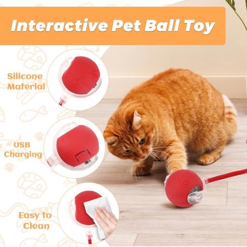 Katzenspielzeug, intelligentes Katzenspielzeug zur Hindernisvermeidung, elektrischer Ball - Image 6