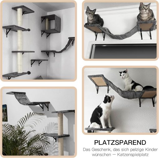Katzenkletterwand, 10-teiliges Katzenkletterwand-Set - Image 6