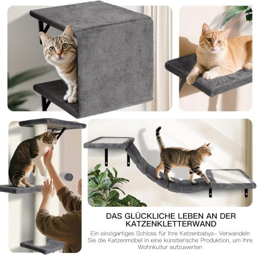 Katzenkletterwand, 10-teiliges Katzenkletterwand-Set - Image 7