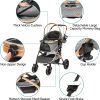 3-in-1 Hundebuggy, faltbar (grau) - Image 5