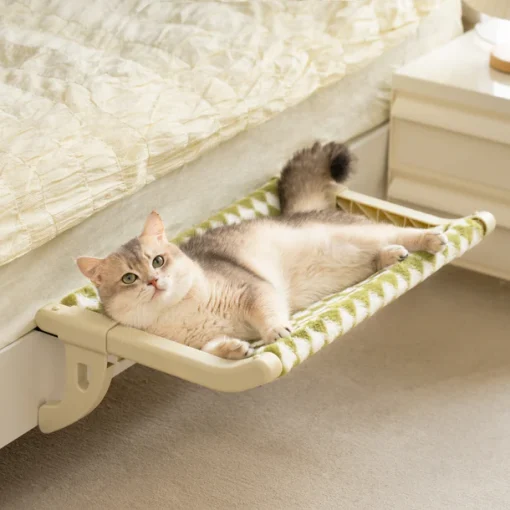 Katzenhängematte Fensterbett für Katzen - 50x36cm Grün - Image 8